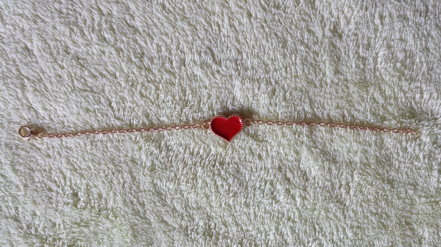 Korean jewelry delicate peach heart Bracelet red
