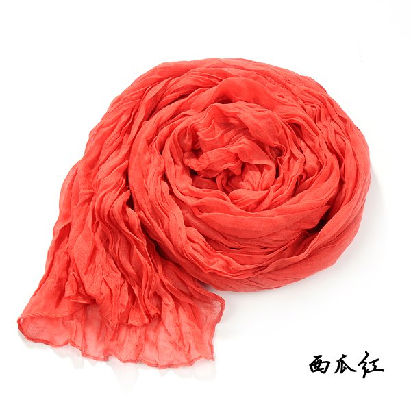 South Korea qiu dong female wild solid color scarves cotton candy-colored scarf shawl fold
