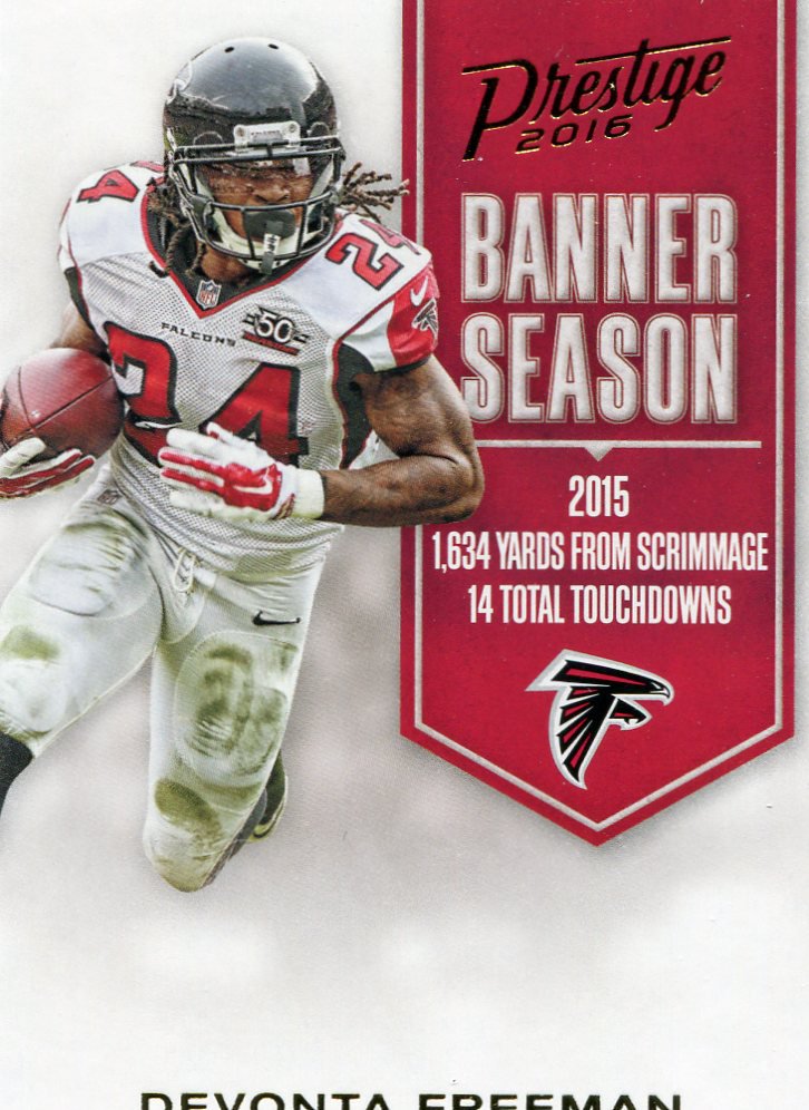 2016 Prestige Football Card Banner Season #14 Devonta Freeman