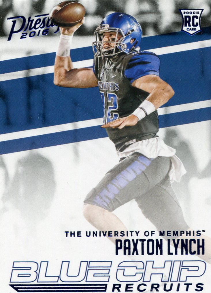 2016 Prestige Football Card Blue Chip #16 Paxton Lynch