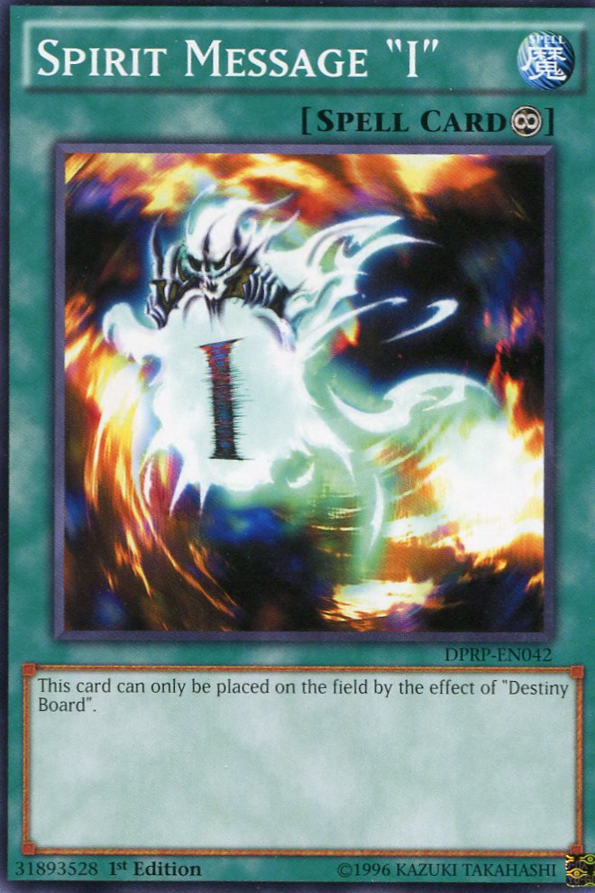 Yugioh Duelist Pack Rivals of the Pharaoh Spirit Message "I" DPRP-EN042