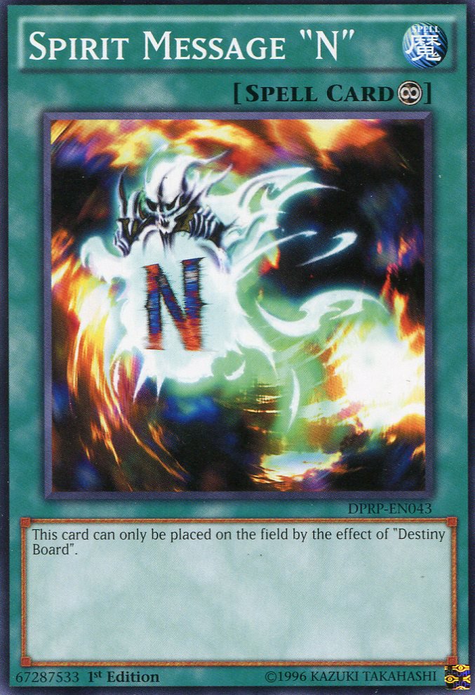 Yugioh Duelist Pack Rivals of the Pharaoh Spirit Message "N" DPRP-EN043