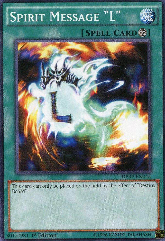 Yugioh Duelist Pack Rivals of the Pharaoh Spirit Message "L" DPRP-EN045