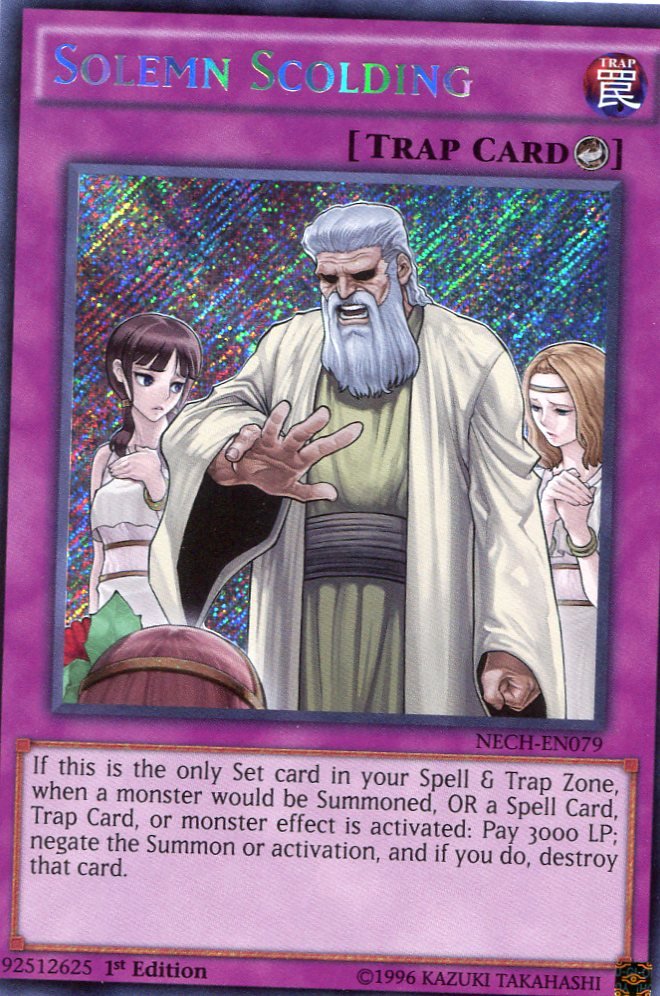 Yugioh Duelist New Challengers, Solemn Scoulding NECH-EN079