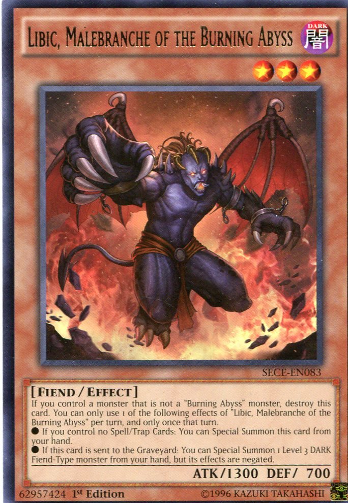 Yugioh - Secrets of Eternity - Libic, Membranche of the Burning Abyss - SECE-EN083