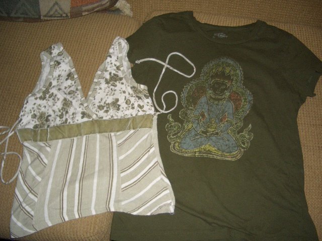 Green Old Navy Buddha Shirt Large