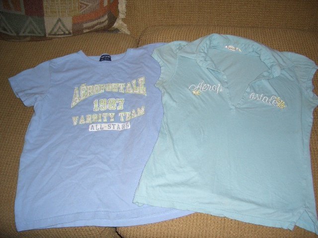 Aeropostale Baby Blue Polo Large