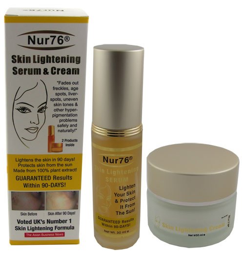 (Free Gift)Nur76® Skin Lightening Serum and Cream for Face Only (~90 Days Money Back Gaurantee~)