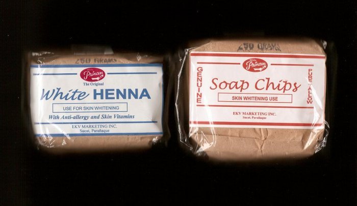 White Princess White Henna 250grams & White Princess Soap Chips 250grams