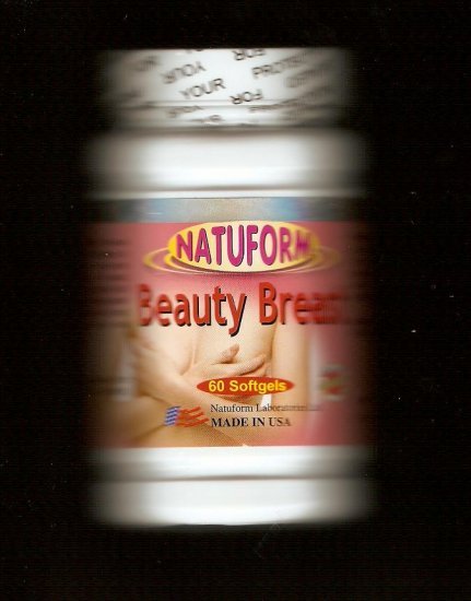 LOT of 4 bottles NATUFORM Beauty Breast (Breast Enlarging Pills / Capsules) ~3 Month Supply~