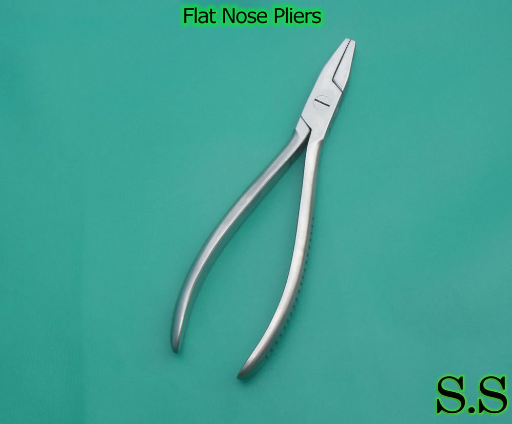2 Different Flat Nose Pliers Surgical Orthopedic Instruments