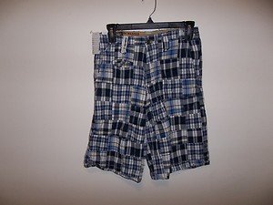 Boy's blue Plaid Shorts by Company 81, Size 12 reg.