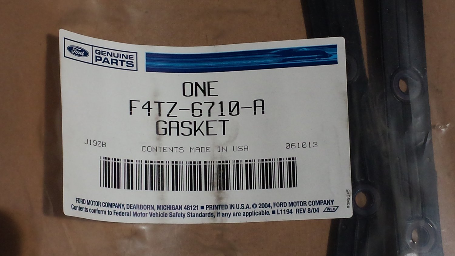 FORD F250 F350 Oil Pan Gasket F4TZ-6710-A