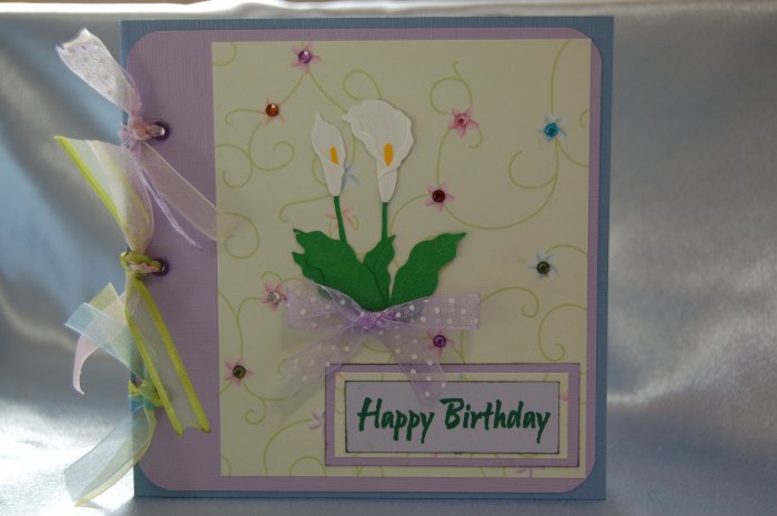 Calla Lily Handmade Birthday Card