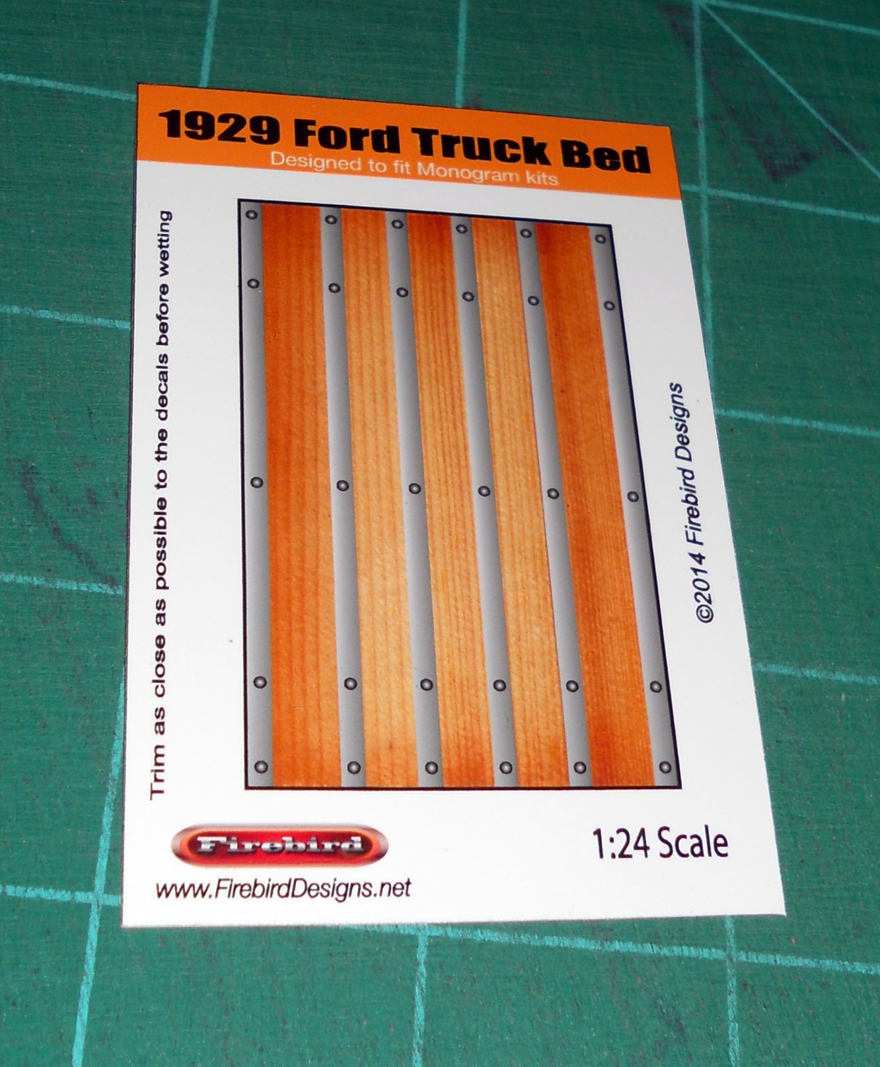 1929 Ford Truck Wood Bed Decal 1:24 Scale