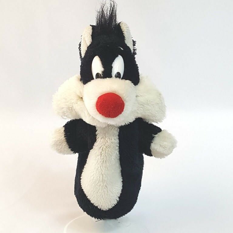 Vintage 1989 Warner Bros Looney Tunes Sylvester Plush Hand Puppet