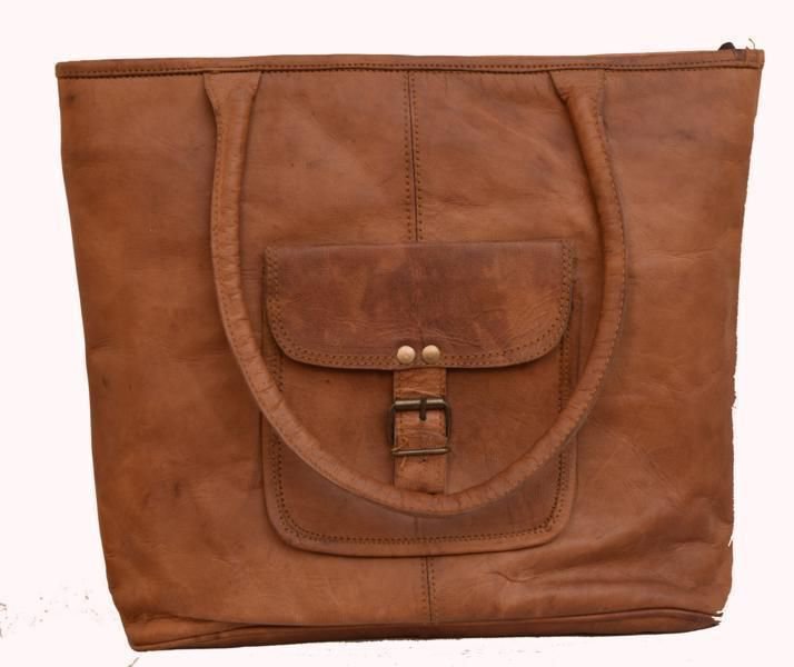 Classic Original Handmade Leather Bag, Unisex Woman Ladies Handbag Carry Bag#161