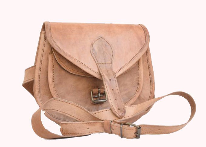 9" Original Handmade Leather Bag, Woman Girls Purse Pure Leather India #139