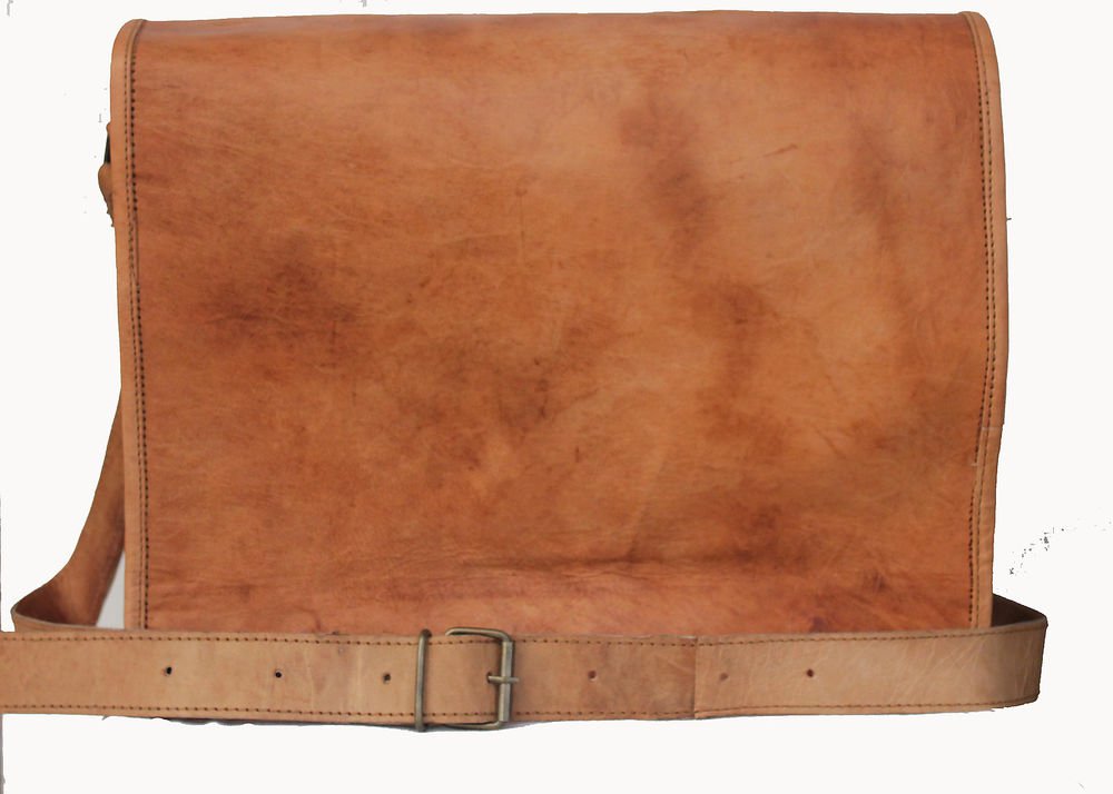 13" Stylish Handmade Real Leather Bag, Unisex Laptop Corporate Office Bags #170