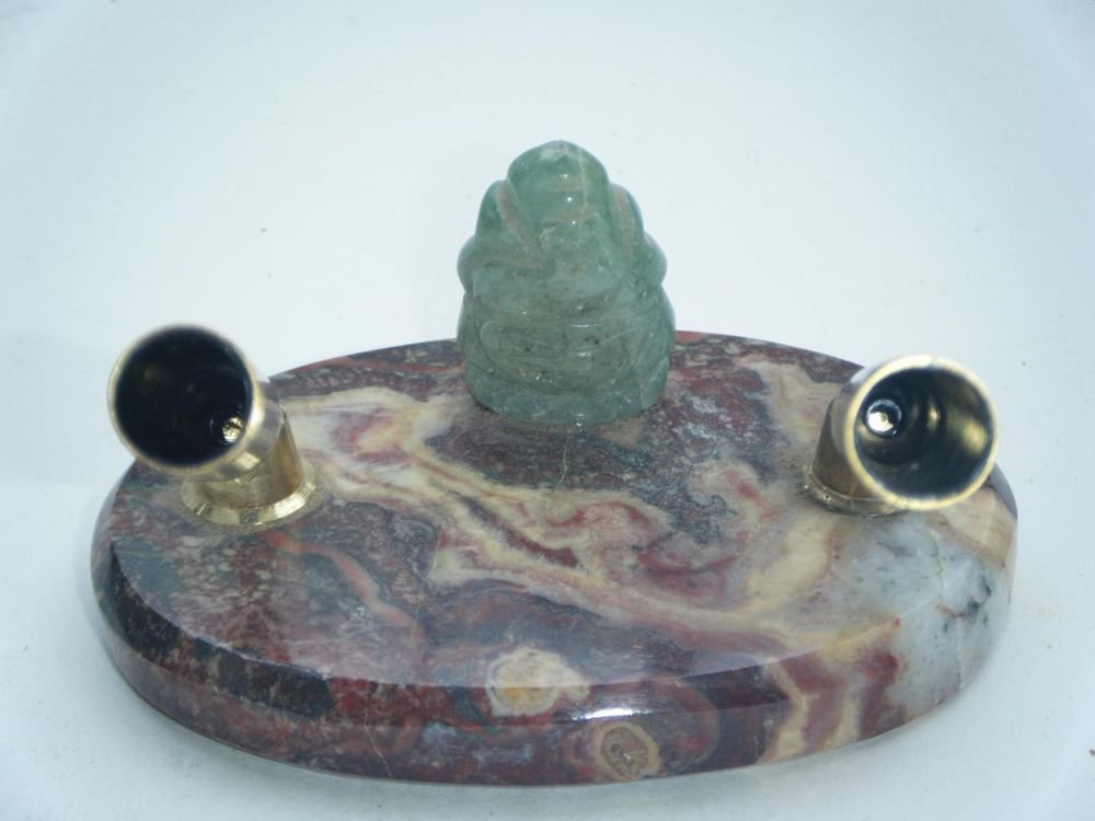 Vintage Pen Holder Stone Rare Ganesha Figurine Pen Stand Rare Old India #695