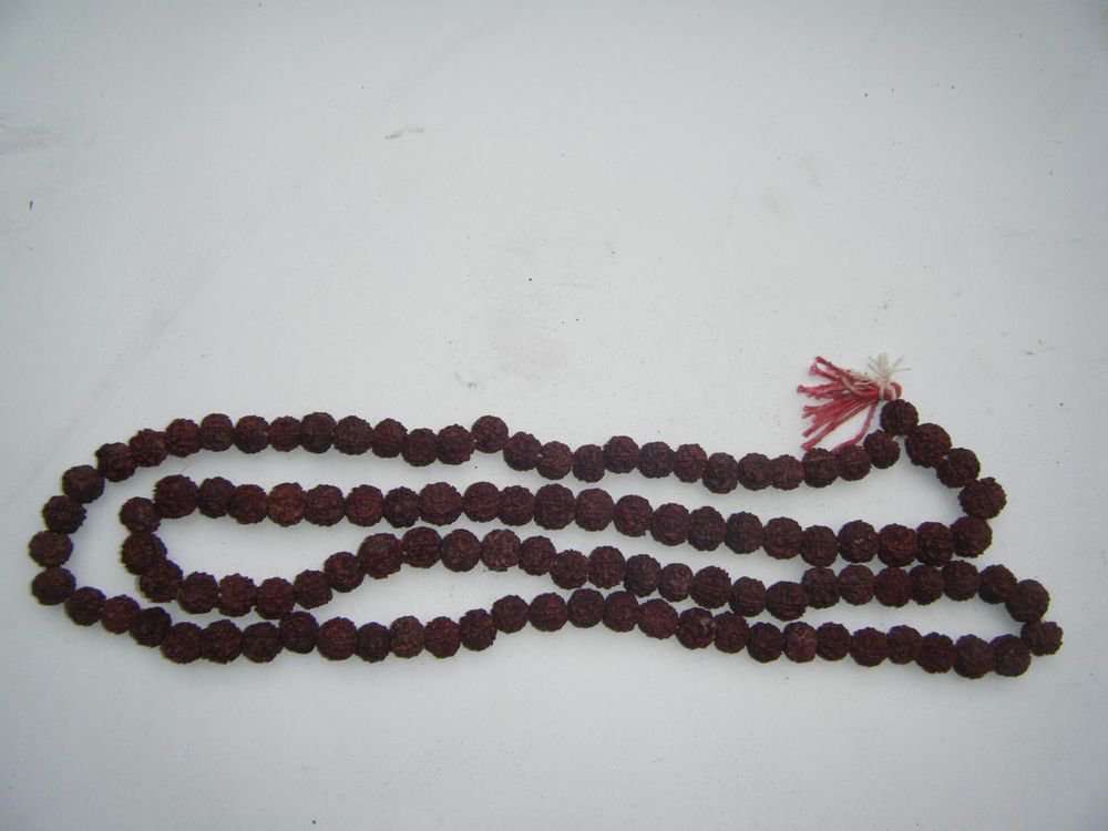 5 FACE RUDRAKSHA 109 beads LORD SHIVA JAPA Meditation MALA Natural Rudraksha#736