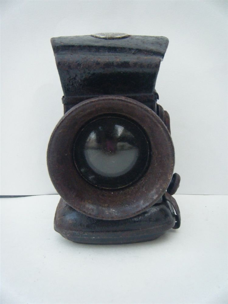 Antique Iron Bicycle Bike lamp lantern, Vintage Oil Kerosene Lamp India #1093