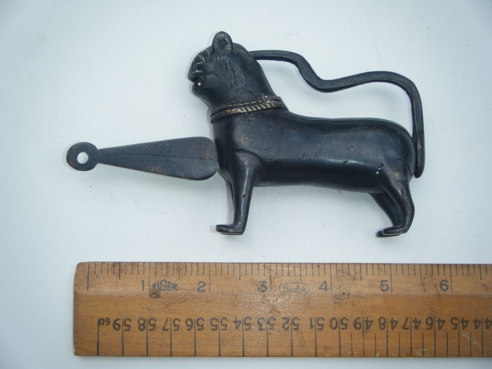 Rare Tiger Padlock Animal Push Lock India Art Ethnic Home Decor collectibe #707