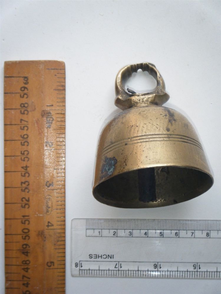 Antique Hindu Traditional Indian Ethnic Ritual Bronze Bell Rare,Temple Bell #409