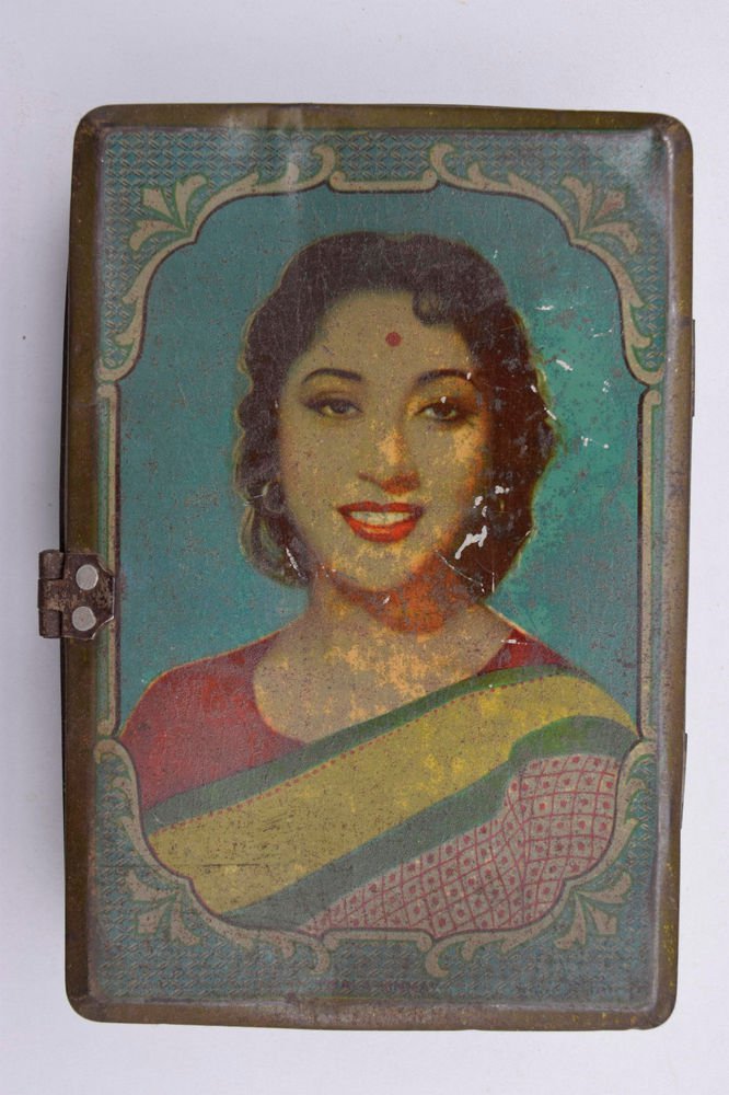 Old Sweets Tin Box, Rare Collectible Litho Printed Tin Boxes India #1466