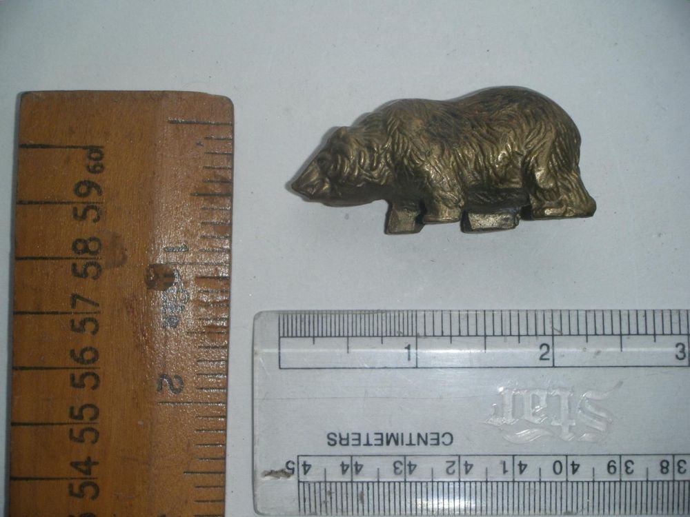 Bear Playing Toy India Old Decorative Collectible Antique Animal Home Brass #588
