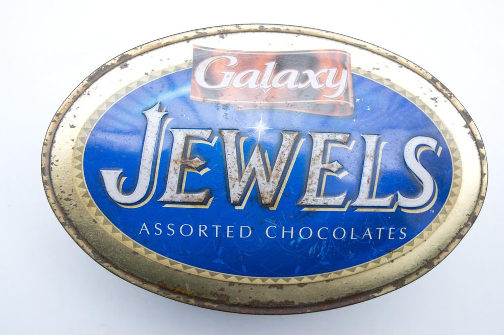 Old Sweets Tin Box, Rare Collectible Litho Printed Tin Boxes India #1494