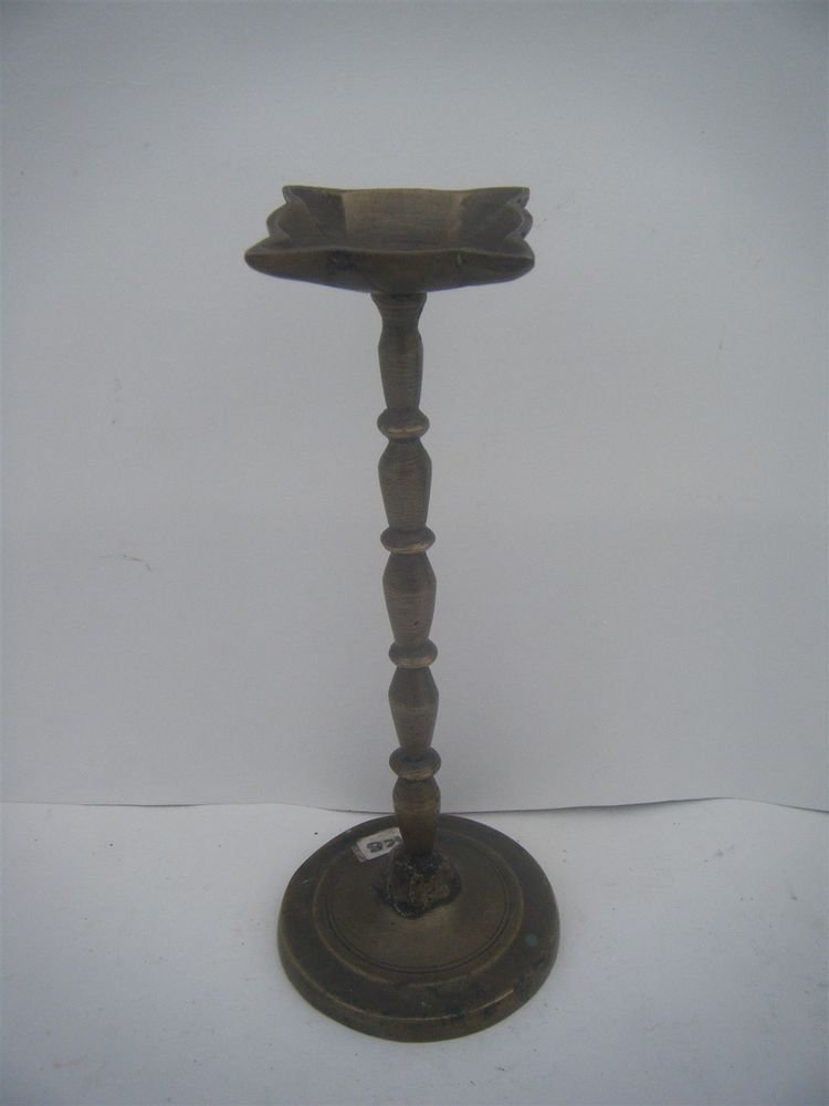 Brass Rare Temple Oil Lamp Rare Antique Indian Ritual Figure Traditional #1000