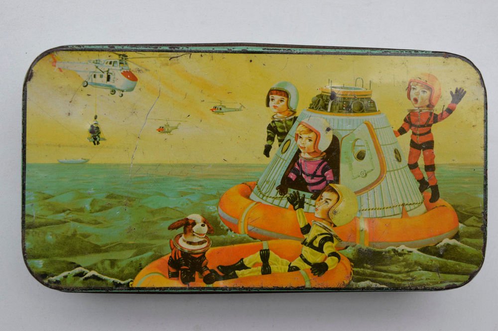 Old Sweets Tin Box, Rare Collectible Litho Printed Tin Boxes India #1480