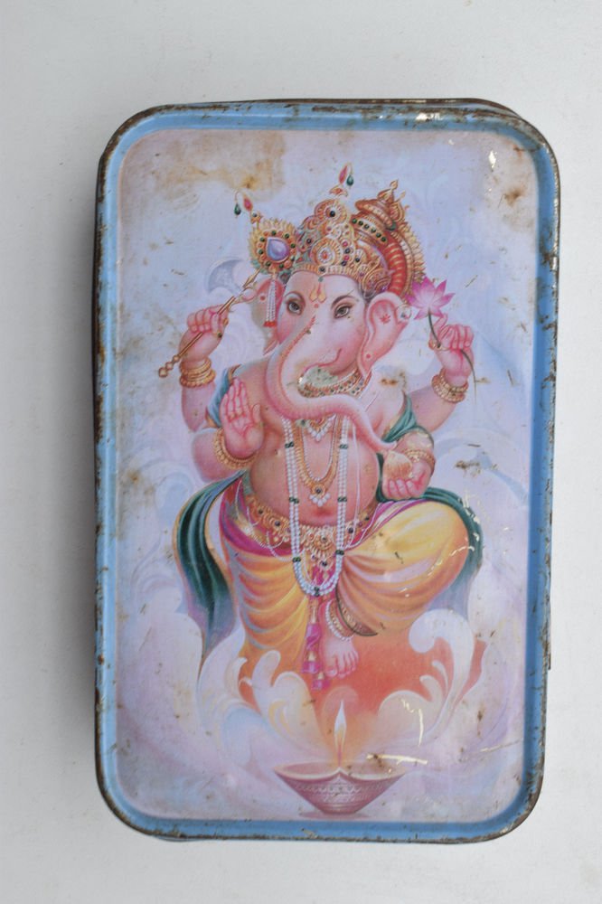 Old Sweets Tin Box, Rare Collectible Litho Printed Tin Boxes India #1394