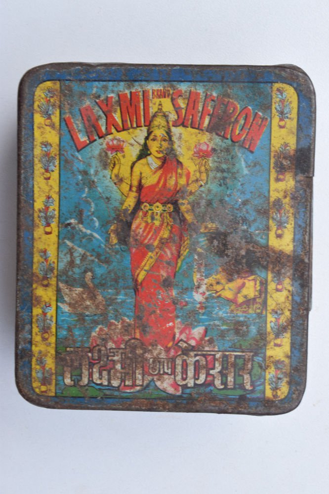 Old Sweets Tin Box, Rare Collectible Litho Printed Tin Boxes India #1367