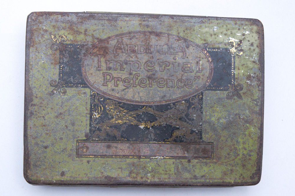 Old Sweets Tin Box, Rare Collectible Litho Printed Tin Boxes India #1492