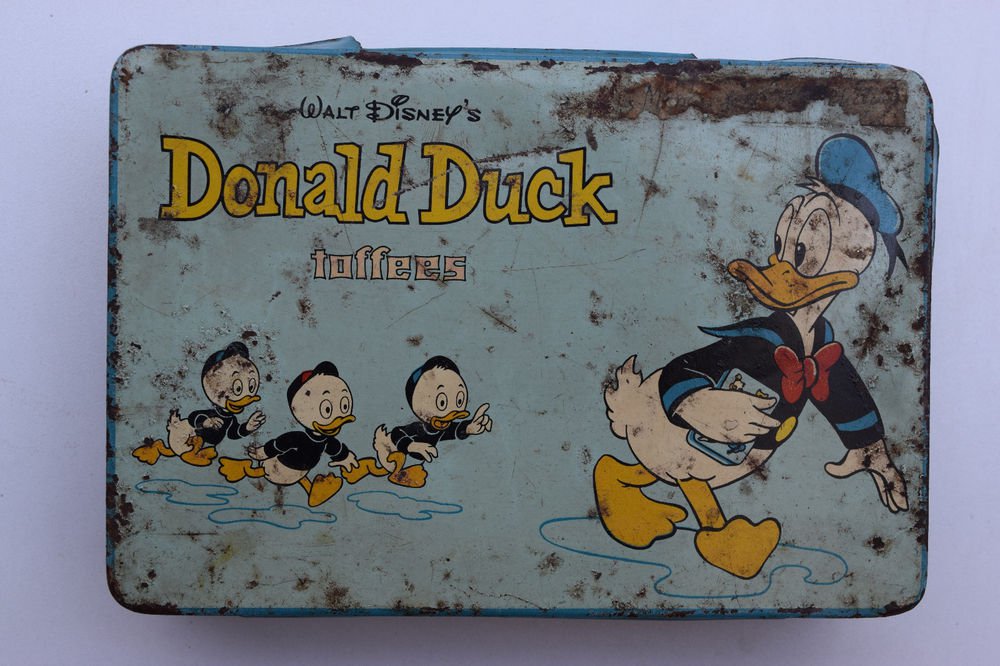 Old Sweets Tin Box, Rare Collectible Litho Printed Tin Boxes India #1337