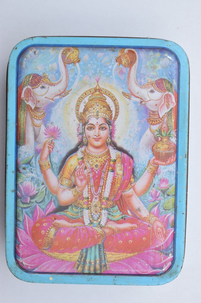 Old Sweets Tin Box, Rare Collectible Litho Printed Tin Boxes India #1371