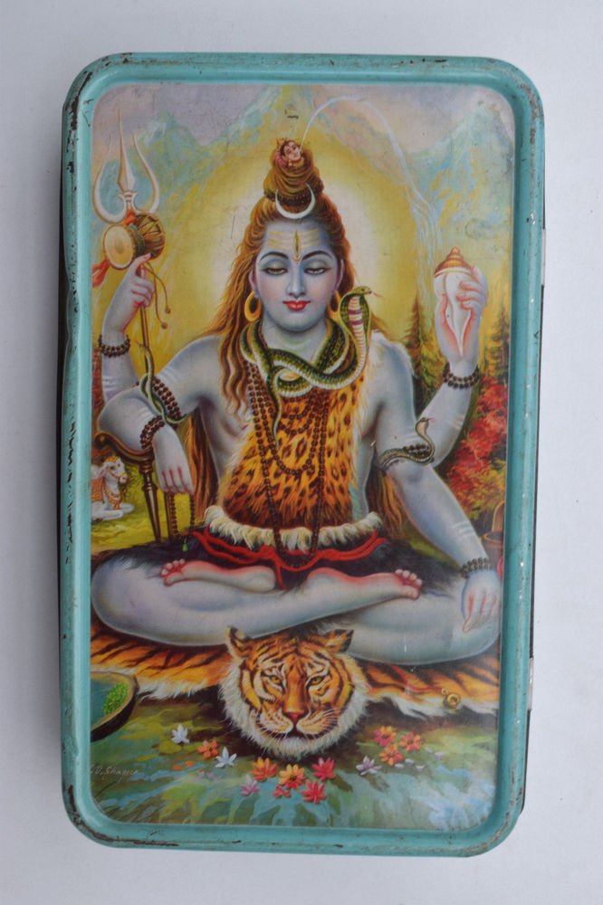 Old Sweets Tin Box, Rare Collectible Litho Printed Tin Boxes India #1387