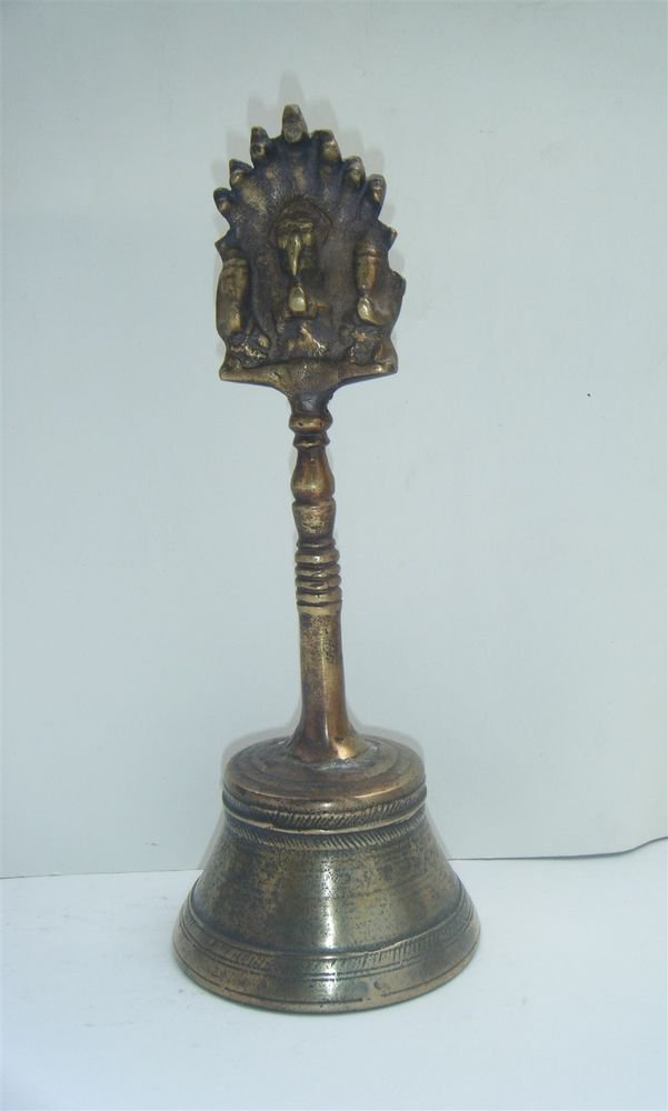 Brass Temple Bell Hindu Traditional Indian Ethnic Ritual Garuda Brass Bell #897