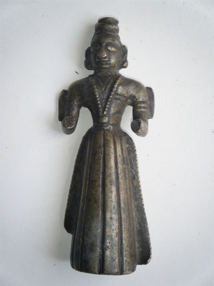 Antique Old Hindu Traditional Indian Ethnic Ritual Brass Figurine Statue #413