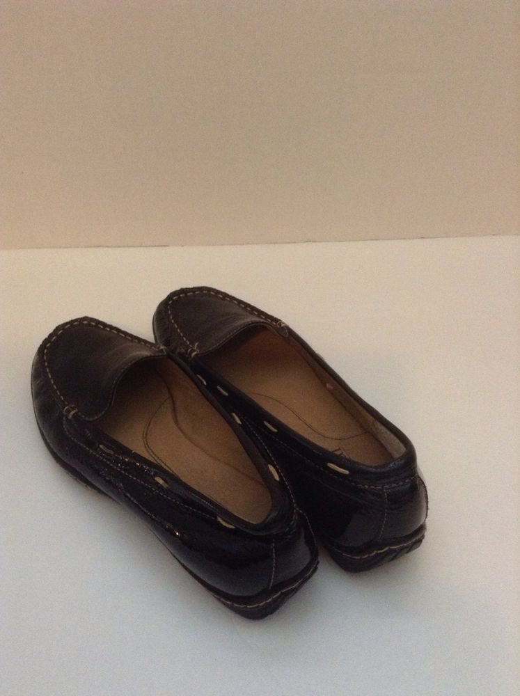 Bjorndal Black Leather Womens Slip On Casual Comfort Pump Sz 6M.