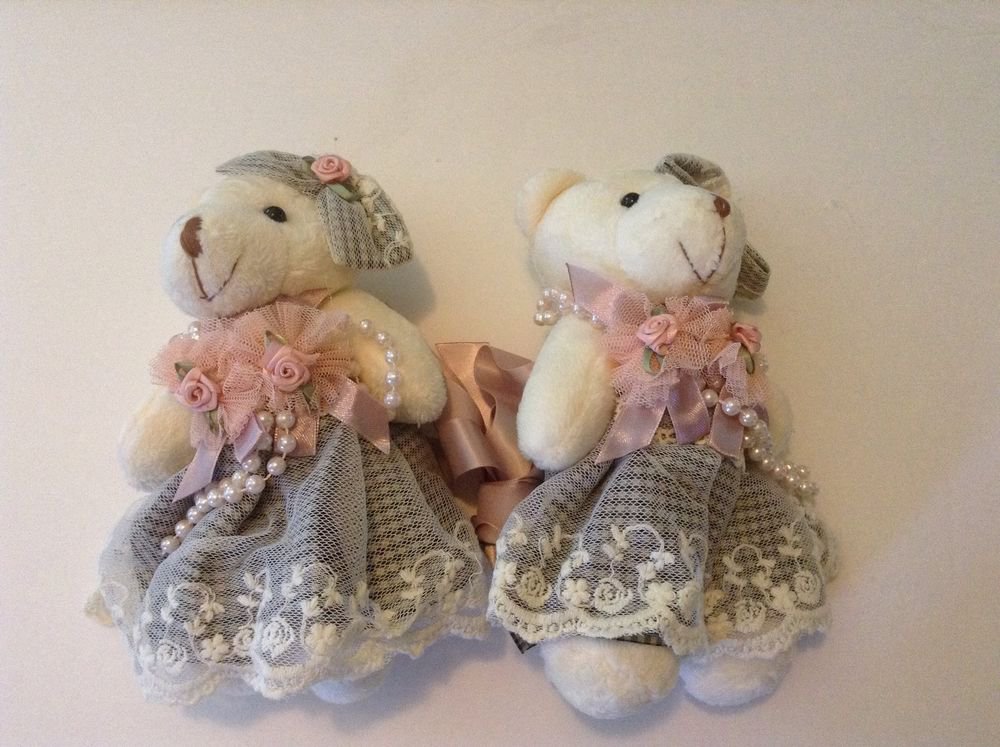 Pair Of Teddy Bear Tie Backs Nursery Kids Room Wedding decor