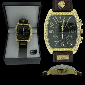 ISW-02 - Authentic Ice Star Watch with Leather Band