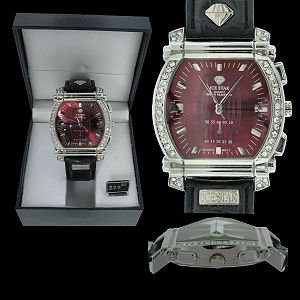 ISW-17 - Authentic Ice Star Watch with Leather Band