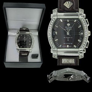 ISW-21 - Authentic Ice Star Watch with Leather Band