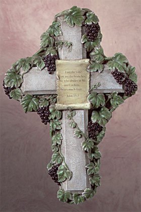176 - Stone Finish Wall Cross