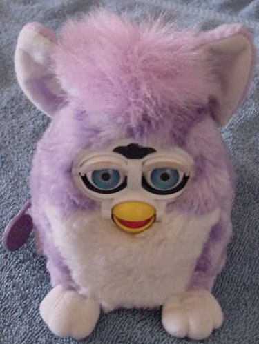 Tiger Electronics 1999 Purple Striped Furby Plush 5"