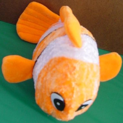 Calplush Orange White Clown Fish Stuffed Plush 11"