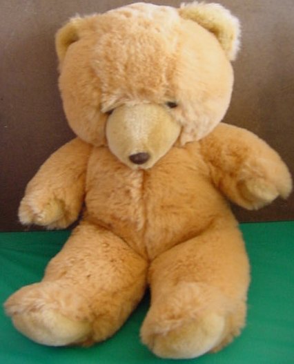 Golden Brown Squishy Bear Plush Factory Stuffed 18"